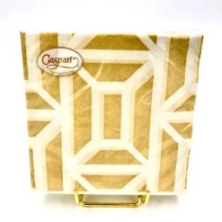 Household Caspari Garden Gate Gold Cocktail And Luncheon Napkins