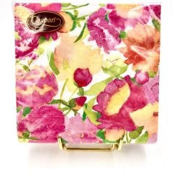Caspari Peonies Cocktail Napkins Household