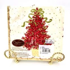 Caspari Pepperberry Holiday Wreath Cocktail, Luncheon & Dinner Napkins Household