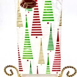 Caspari Modern Christmas Trees Cocktail & Dinner Napkins Household