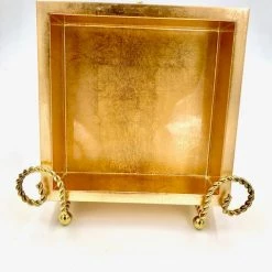 Caspari Gold Lacquer Cocktail Napkin Holder