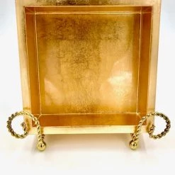 Household Caspari Gold Lacquer Luncheon Napkin Holder