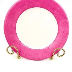 Household Caspari Fuschia Round Salad/Luncheon Plate
