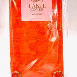 Household Caspari Moire Orange Table Cover