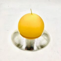 Argenesi Round Candleholder With Ball Candle Household