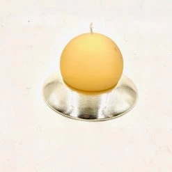 Argenesi Round Candleholder With Ball Candle Household