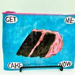 BlueQ "Get Me Cake Now" Zipper Pouch Just For Laughs
