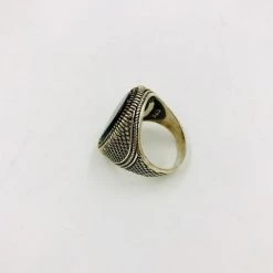 Objects Of Desire Artful Living Clothing & Accessories Men's Oval Onyx Silver Ring (9.5)