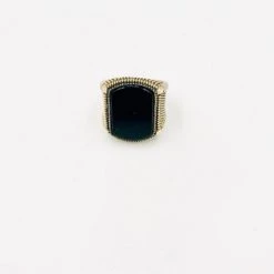 Objects Of Desire Artful Living Clothing & Accessories Men's Onyx Stone Silver Ring (9.5)