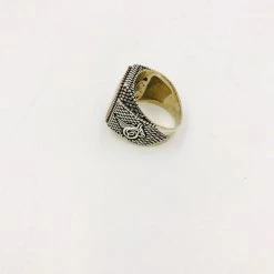 Objects Of Desire Artful Living Mens Agate Stone Silver Ring (9) Clothing & Accessories