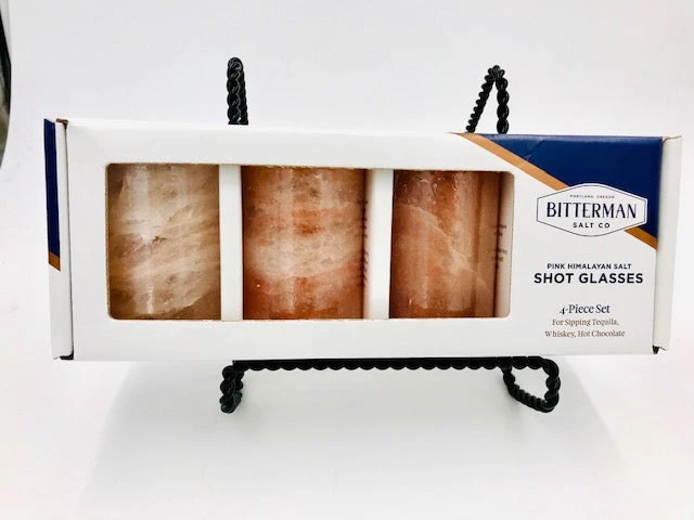 Bitterman Set Of 4 Hymalayan Pink Salt Shot Glasses Household 1 Bitterman Set Of 4 Hymalayan Pink Salt Shot Glasses Household