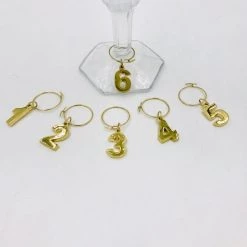 Household True Wine Glass Charms 14k Gold