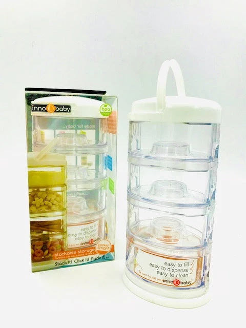 Innobaby Household Packin' Smart Essentials 4 Tier Clear/White 1 Innobaby Household Packin' Smart Essentials 4 Tier Clear/White
