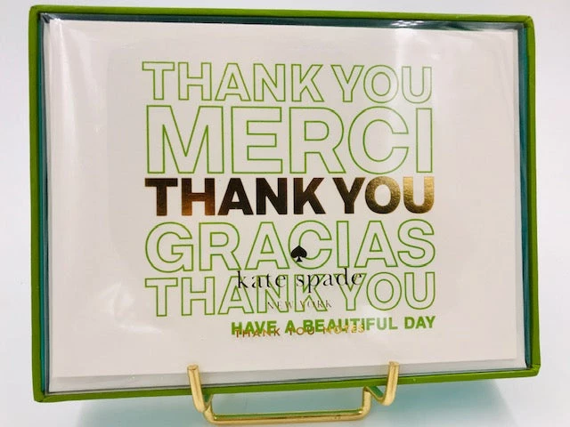 Kate Spade New York Kate Spade International Thank You Note Card Set Luxury Brands 1 Kate Spade New York Kate Spade International Thank You Note Card Set Luxury Brands