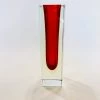 Objects Of Desire Artful Living Square Clear Glass Bud Vase With Red Interior Art & Artists