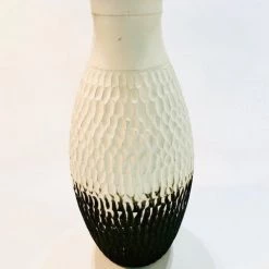 Austin Newman (Findlay, OH) Art & Artists Austin Newman: Tall Textured Black-White Vase