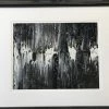 Vicky Bauman (Findlay, OH) Art & Artists Vicky Bauman: 20" X 24" Abstract Black & White Painting In Black Frame
