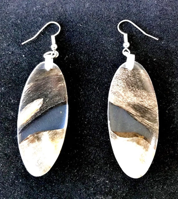 Dean Robertson: Medium Buckeye Wood With Resin Earrings Clothing & Accessories 1 Dean Robertson: Medium Buckeye Wood With Resin Earrings Clothing & Accessories