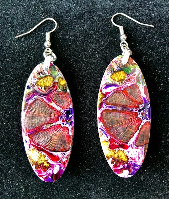 Dean Robertson: Medium Cholla Cactus And Resin Earrings 1 Dean Robertson: Medium Cholla Cactus And Resin Earrings