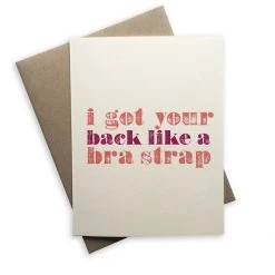 Tiramisu Card: I Got Your Back Like A Bra Strap