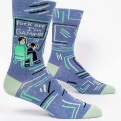 Clothing & Accessories BlueQ Men's Crew Socks: Fuck Off. I'm Gaming