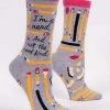 BlueQ Women's Crew Socks "I'm A Nerd. And Not The Cool Kind"