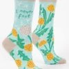 BlueQ Women's Crew Socks "I Never Fart" Clothing & Accessories