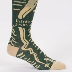 BlueQ Men's Crew Socks: Inside Sucks