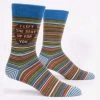BlueQ Men's Crew Socks: "I Left The Seat Up For You"