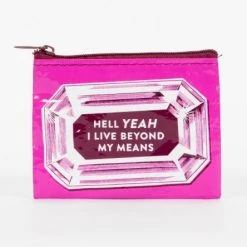 BlueQ I Live Beyond My Means Coin Purse Just For Laughs