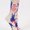 BlueQ Women's Crew Socks: Me When My Song Comes On