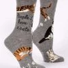 BlueQ Women's Crew Socks: People I Love: 1. Cats