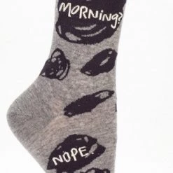 Clothing & Accessories BlueQ Women's Crew Socks "Morning? Nope. No Thanks"