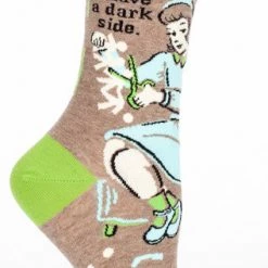BlueQ Women's Crew Socks "Yeah I Have A Dark Side"