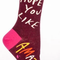 BlueQ Women's Crew Socks "Hope You Like Amazing" Clothing & Accessories
