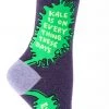 BlueQ Women's Crew Socks: Kale Is On Everything...Even Socks Clothing & Accessories