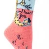 BlueQ Women's Crew Socks: "I Heard You...and I Don't Care"