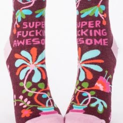 BlueQ Women's Ankle Socks: Super Fucking Awesome