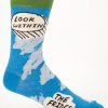 Clothing & Accessories BlueQ Men's Crew Socks: "Look Within"