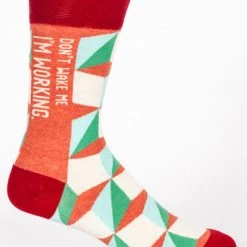 BlueQ Men's Crew Socks: Don't Wake Me I'm Working