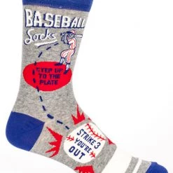 Clothing & Accessories BlueQ Men's Crew Socks: Baseball Socks