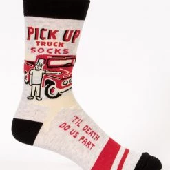 BlueQ Men's "Pick Up Truck" Crew Socks