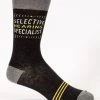 BlueQ Men's Crew Socks: Selective Hearing Specialist