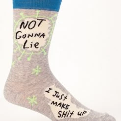 Clothing & Accessories BlueQ Men's Crew Socks "Not Gonna Lie..."