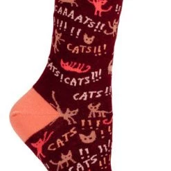 BlueQ Women's Crew Socks: Cats, Cats
