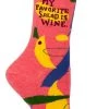 BlueQ Women's Crew Socks "Favorite Salad Is Wine"