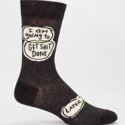 BlueQ Men's Crew Socks "I Am Going To Get Shit Done"