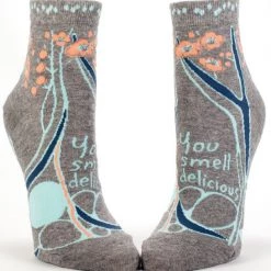 BlueQ Women's Ankle Socks "You Smell Delicious" Clothing & Accessories