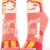 BlueQ Women's Ankle Socks "Sugar Monster" Clothing & Accessories