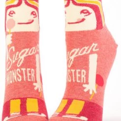 BlueQ Women's Ankle Socks "Sugar Monster" Clothing & Accessories